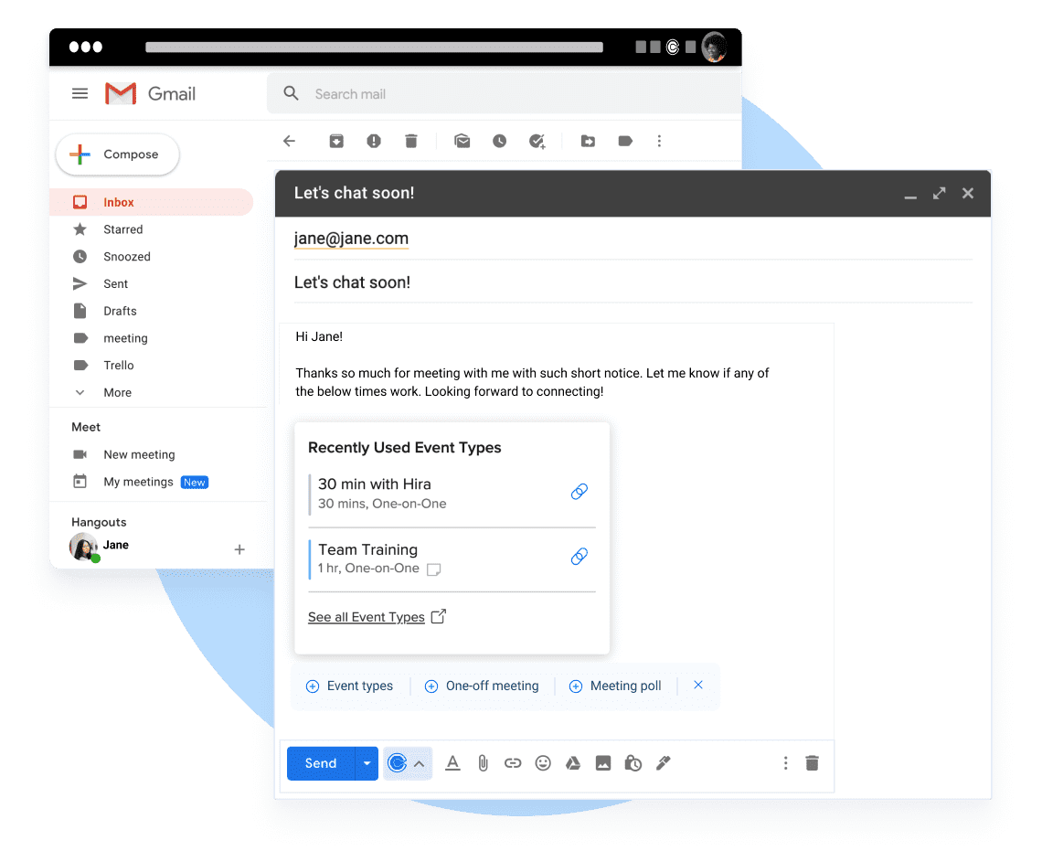 Supercharge your Gmail with Calendly