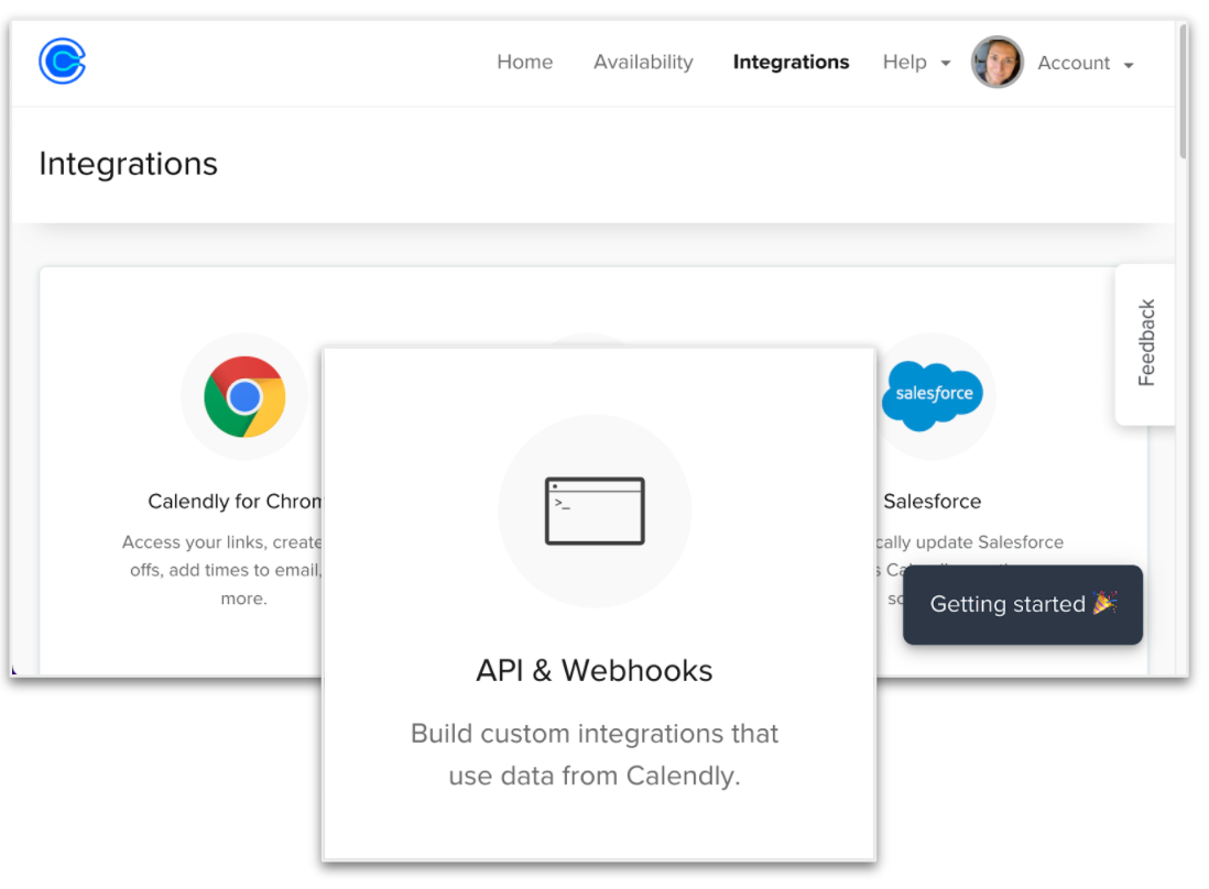 To set up the Data Deletion API, click on the Integrations Tab, then click on API & Webhooks.
